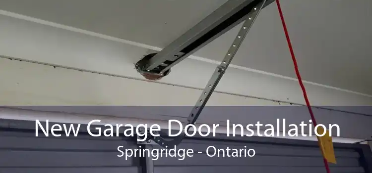 New Garage Door Installation Springridge - Ontario