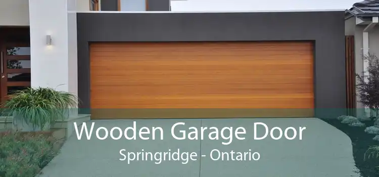 Wooden Garage Door Springridge - Ontario